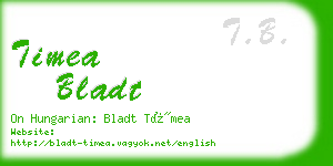 timea bladt business card